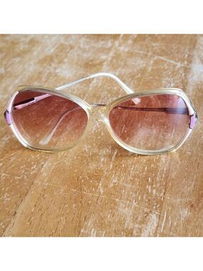 Vintage Safilo oversized prescription eyeglasses color  clear and pink
